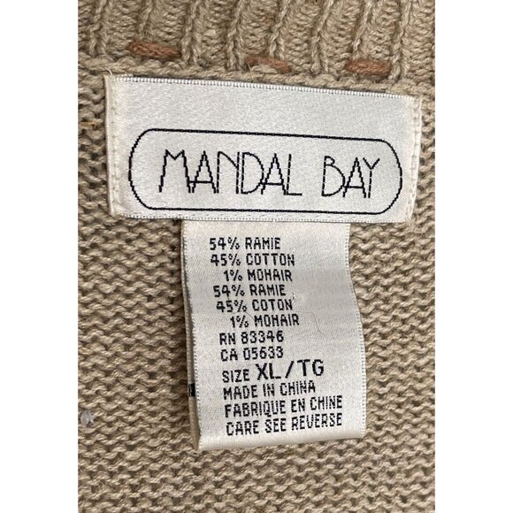 Bear Knitted Sweater Cardigan Vintage 80s Womens XL - Picture 6 of 7